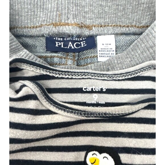 Baby Boys Green Overalls Bodysuit Set‎ & Jeans and Bodysuit - Size 9 Month - Picture 6 of 7